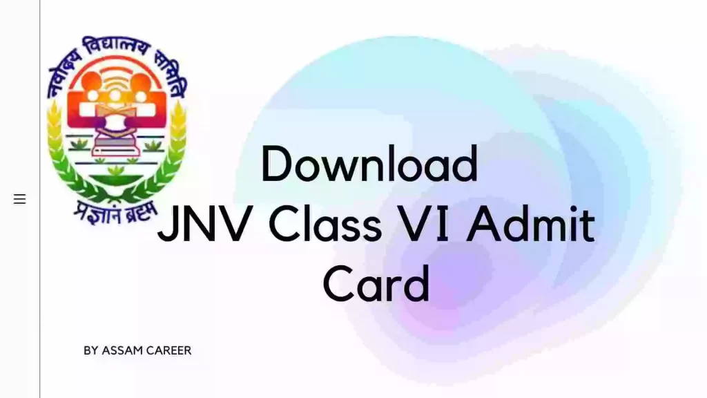 JNV Class VI Admit Card