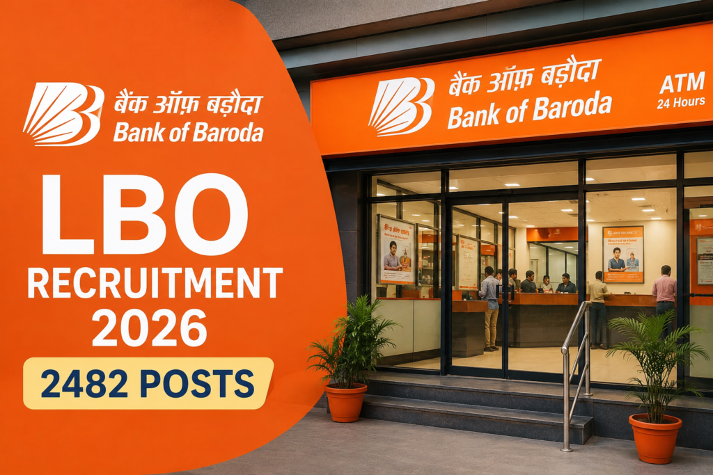 Bank of Baroda LBO Recruitment 2026 – Apply Online for 2482 Local Bank Officer Posts 1 Bank of Baroda LBO Recruitment