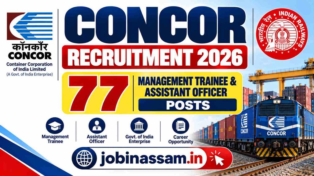 CONCOR Recruitment 2026 | RRB 77 Management Trainee & Assistant Officer Posts 1 CONCOR Recruitment