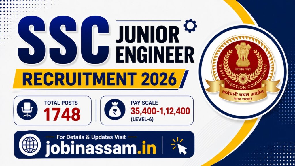 SSC JE Recruitment 2026 – Apply Online for 1748 Junior Engineer Posts 1 SSC JE Recruitment