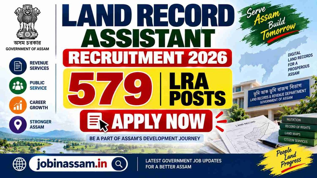 Land Record Assistant Recruitment 2026 | Apply now for 579 LRA Posts 1 Land Record Assistant Recruitment