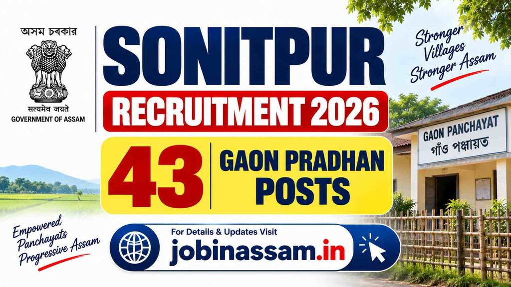 Sonitpur Gaon Pradhan Recruitment 2026 – 43 Gaon Pradhan Posts 1 Sonitpur Gaon Pradhan Recruitment