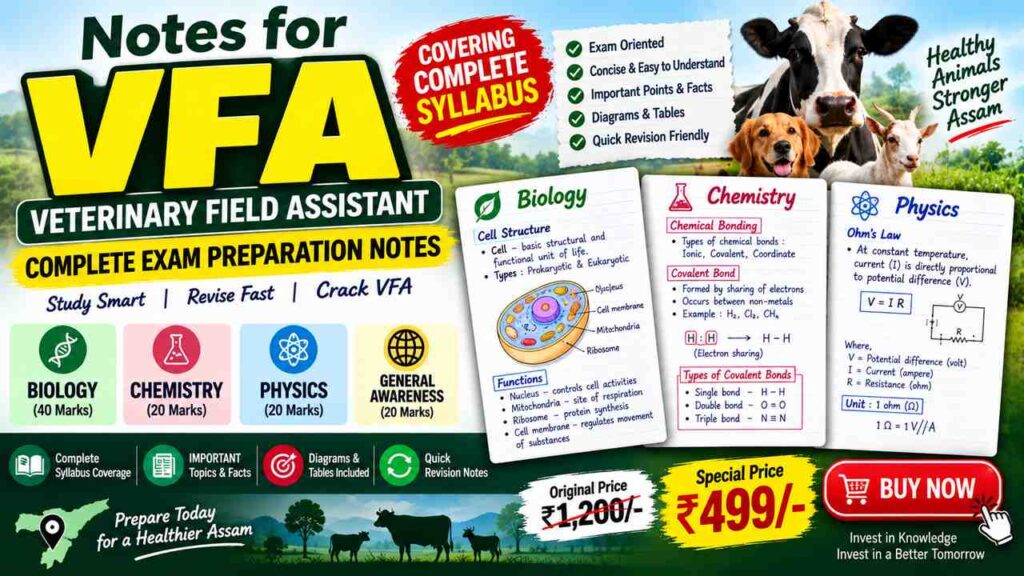 Notes for VFA | Complete Preparation Notes for Veterinary Filed Assistant 1 VFA notes