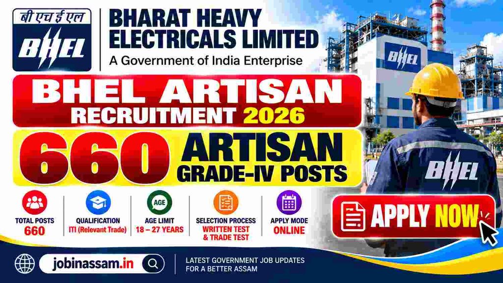 BHEL Artisan Recruitment 2026 | Apply Now for 660 Artisan Grade-IV Posts 1 BHEL Artisan Recruitment